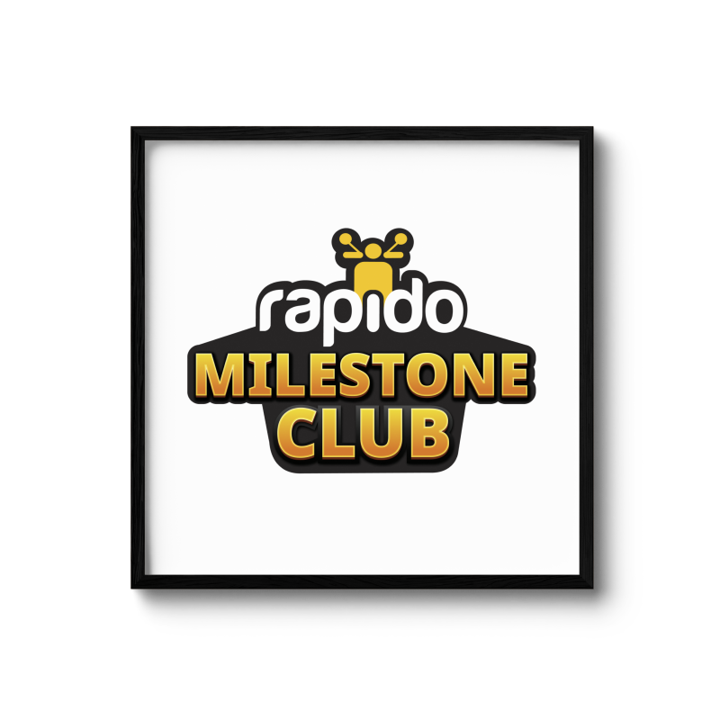 Rapido | Milestone Club | 8x8 Photo Frame | White Background