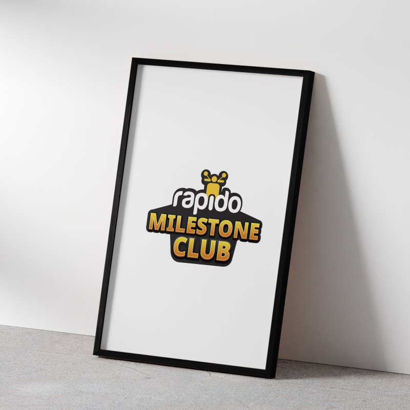 Rapido | Milestone Club | A4 Photo Frame | White Background