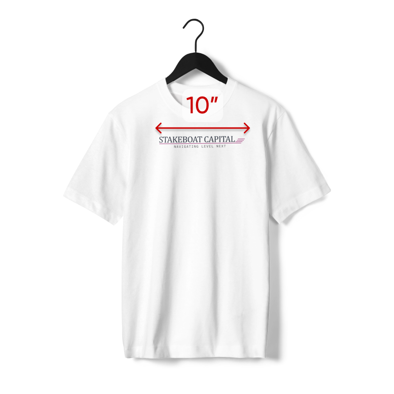 Stake Boat | White Classic Logo | Round Neck Tshirt