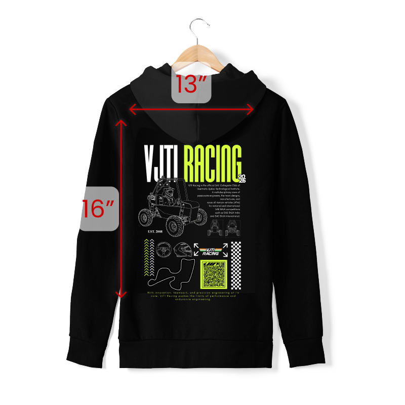 VJTI | 2026 GENERAL Racing | Hoodie With Zipper