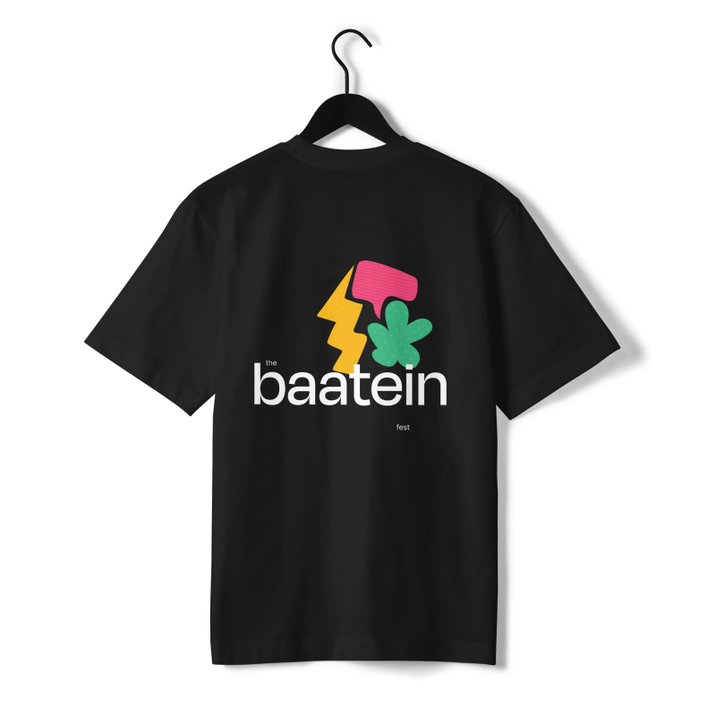 NID | Baatein Classic Black| Tshirt